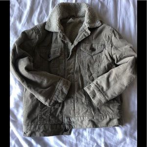 Crazy8 Boys 5-6 Corduroy Sherpa Jacket Light Brown